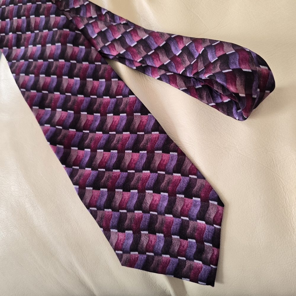 Grateful Dead River Flow Sixteenth Set Purple Patterned Silk Tie Necktie